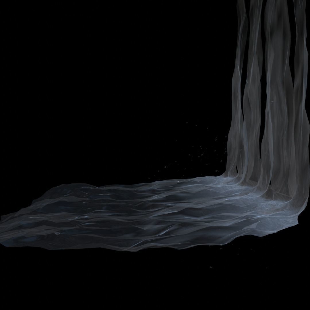 3D model Waterfall animated looping VR / AR / low-poly | CGTrader