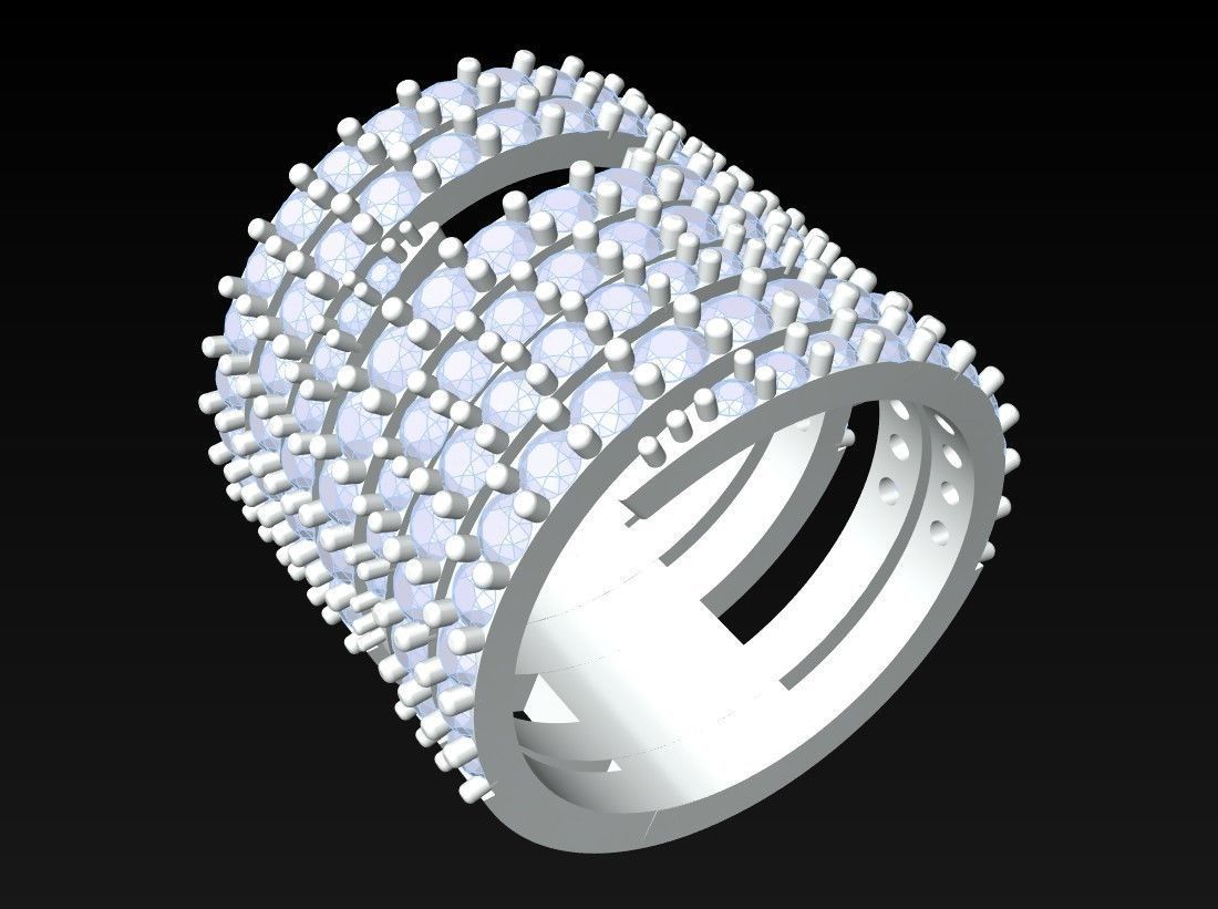 Diamond Ring - N3785 3D print model_3