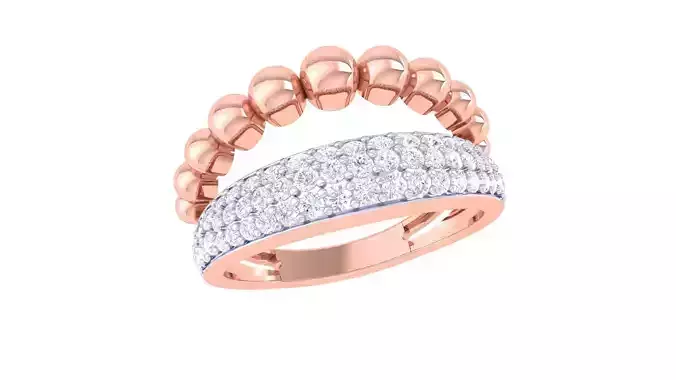 Balls Beads High Jewelry Diamond Cocktail Ring 3dm stl obj 3D print model