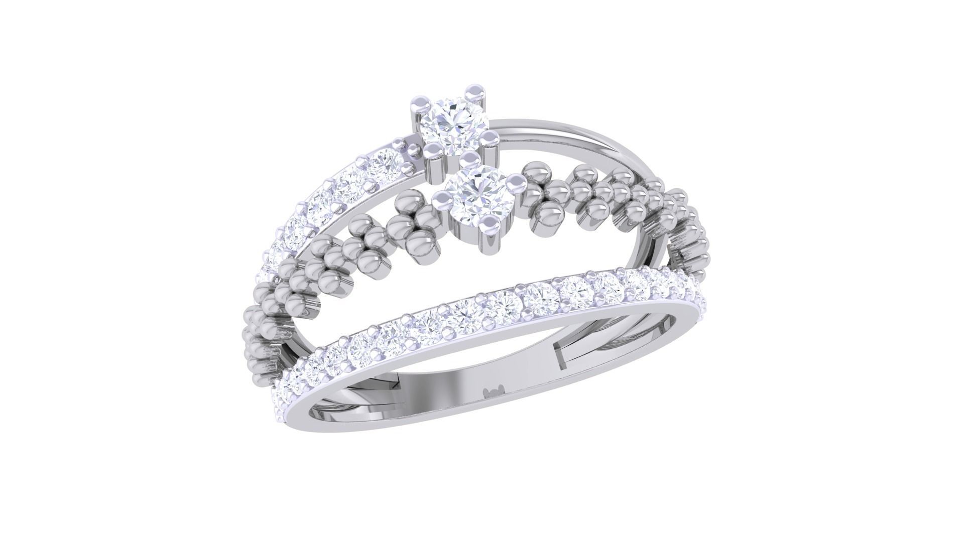 Ball High Jewelry Solitaire Diamond Cocktail Ball Ring 3dm stl 3D print model_5