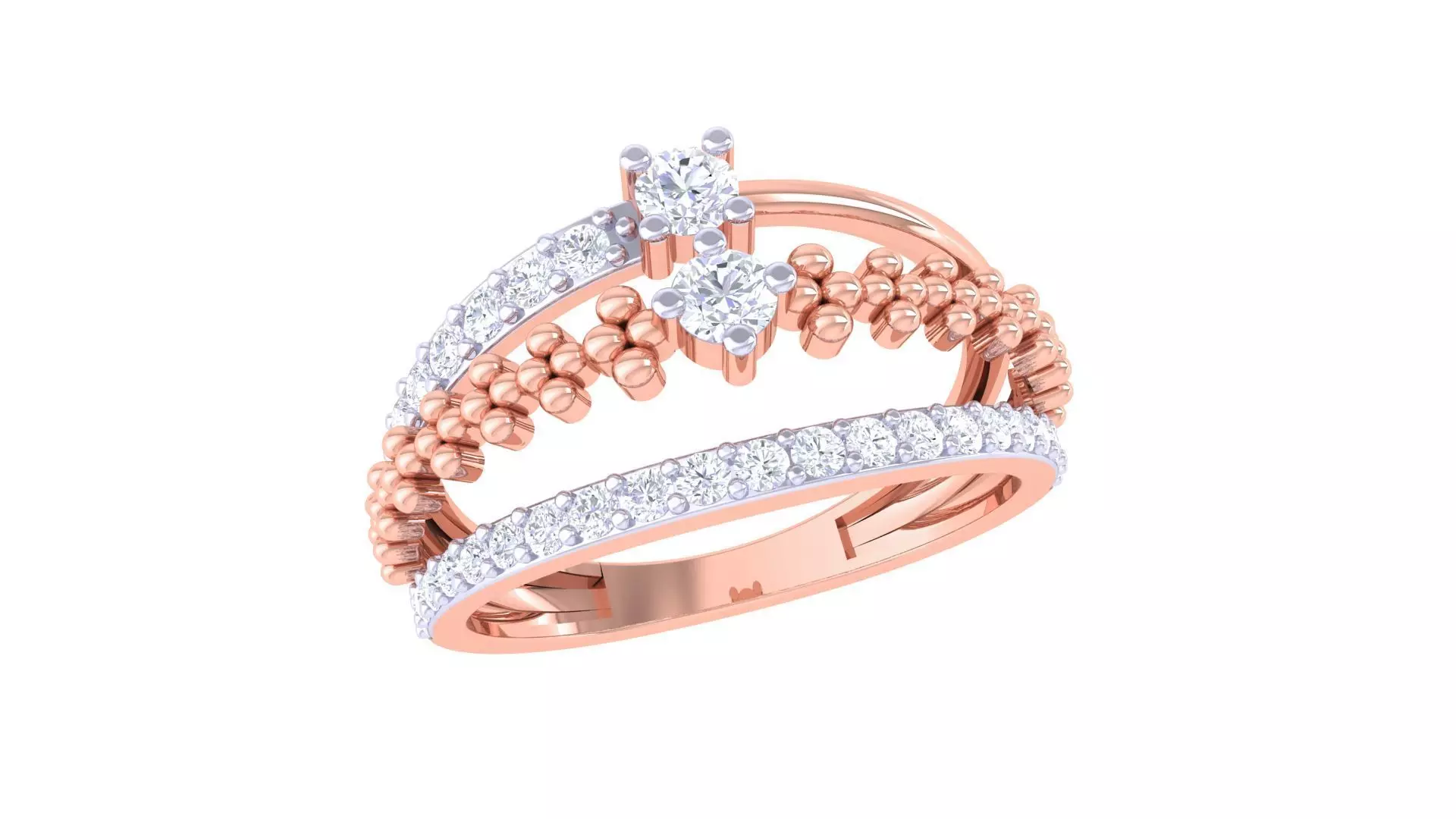 Ball High Jewelry Solitaire Diamond Cocktail Ball Ring 3dm stl 3D print model_0