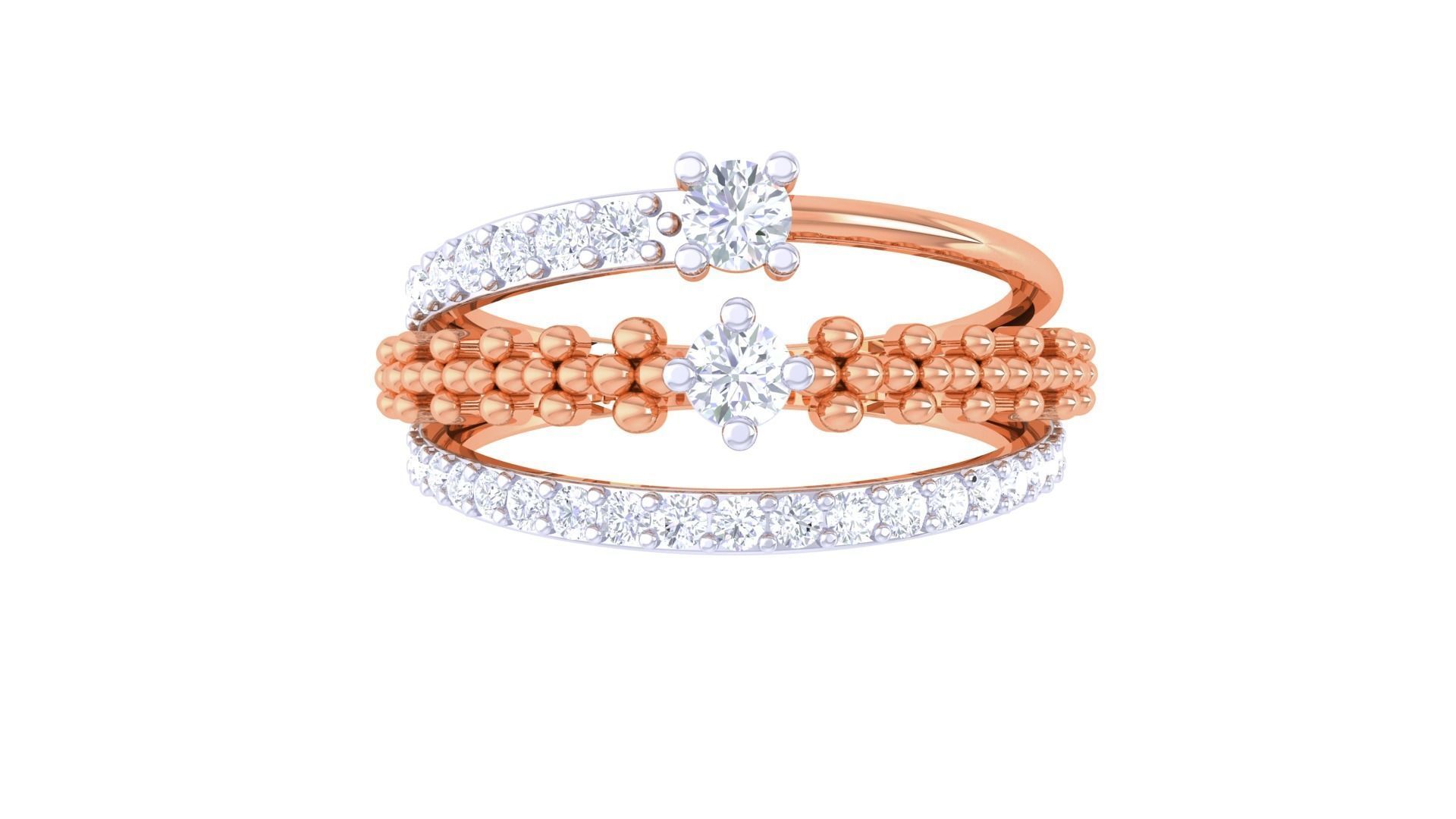 Ball High Jewelry Solitaire Diamond Cocktail Ball Ring 3dm stl 3D print model_7