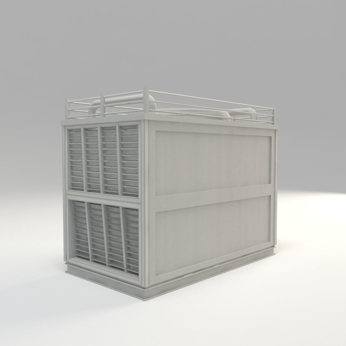 Air Conditioner Low Poly Low-poly 3D model_2