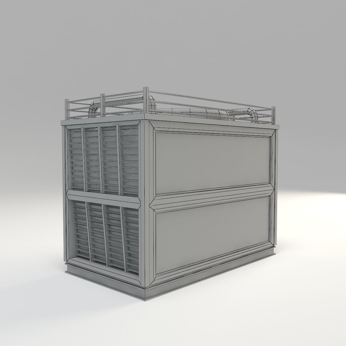 Air Conditioner Low Poly Low-poly 3D model_3
