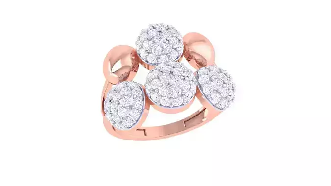 High Jewelry Diamond Cocktail Ring 3dm stl obj