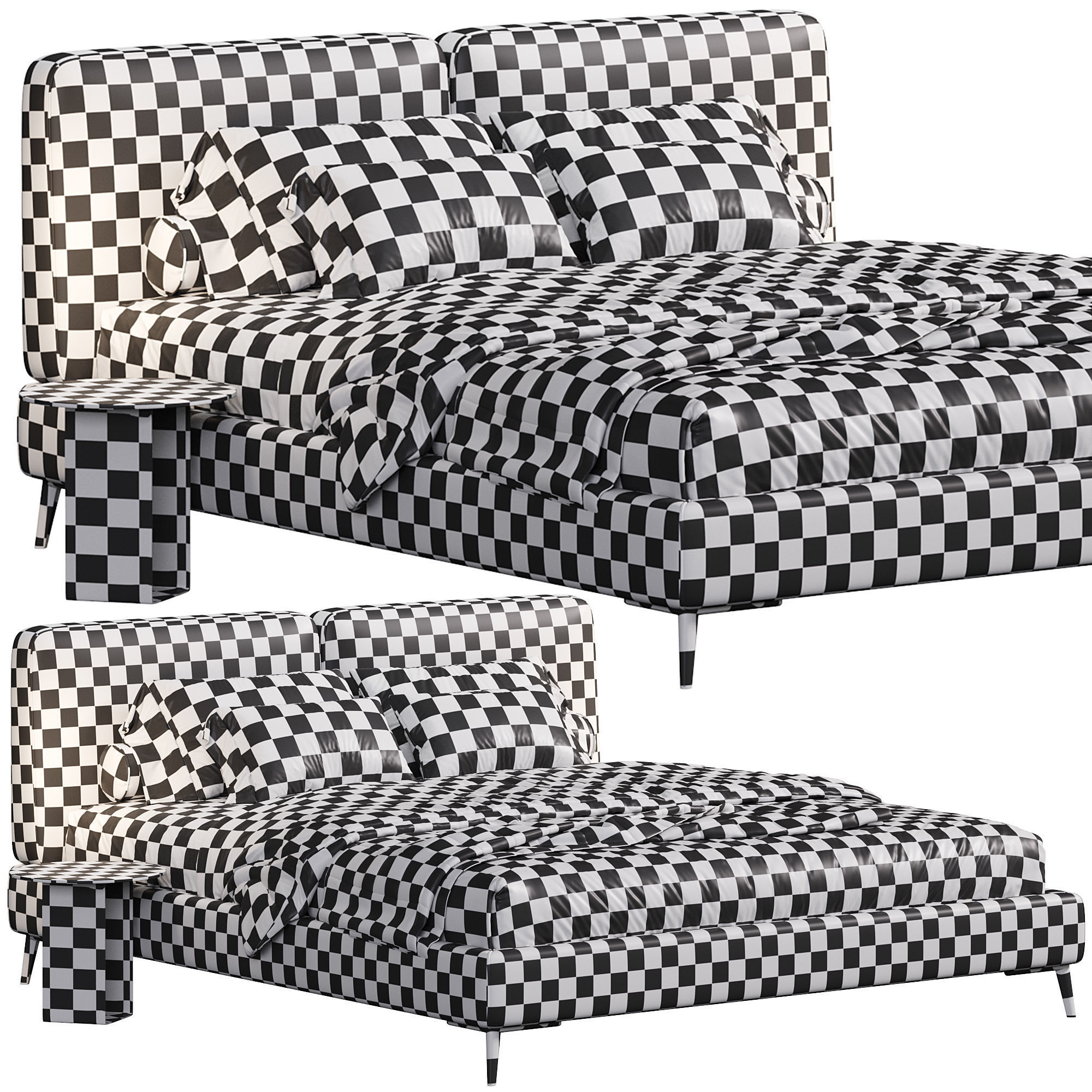 Crone bed by Como Casa 3D model_5