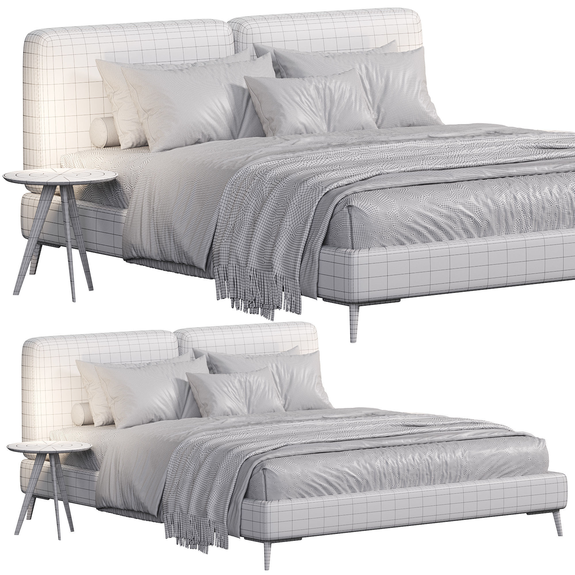 Crone bed by Como Casa 3D model_6