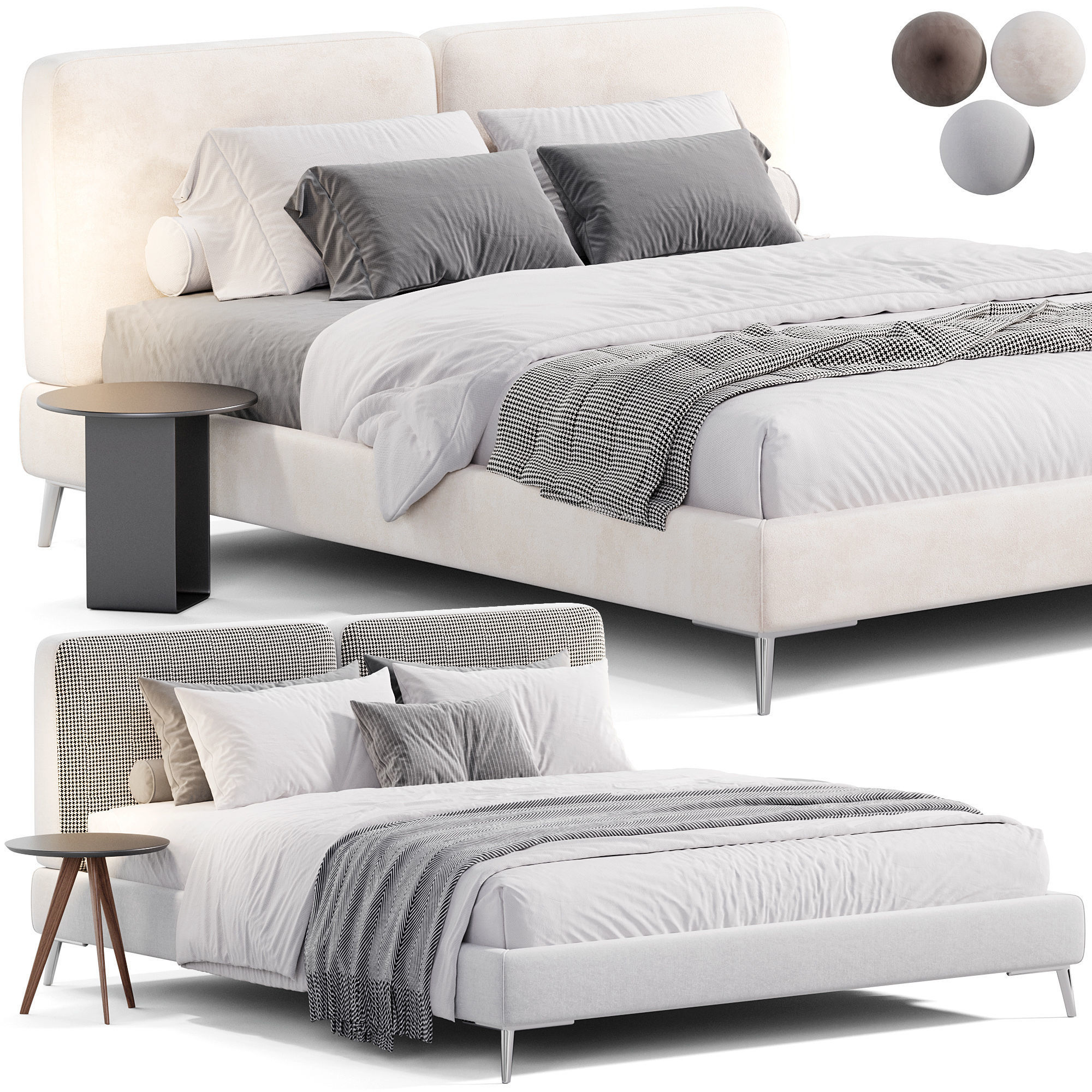 Crone bed by Como Casa 3D model_1