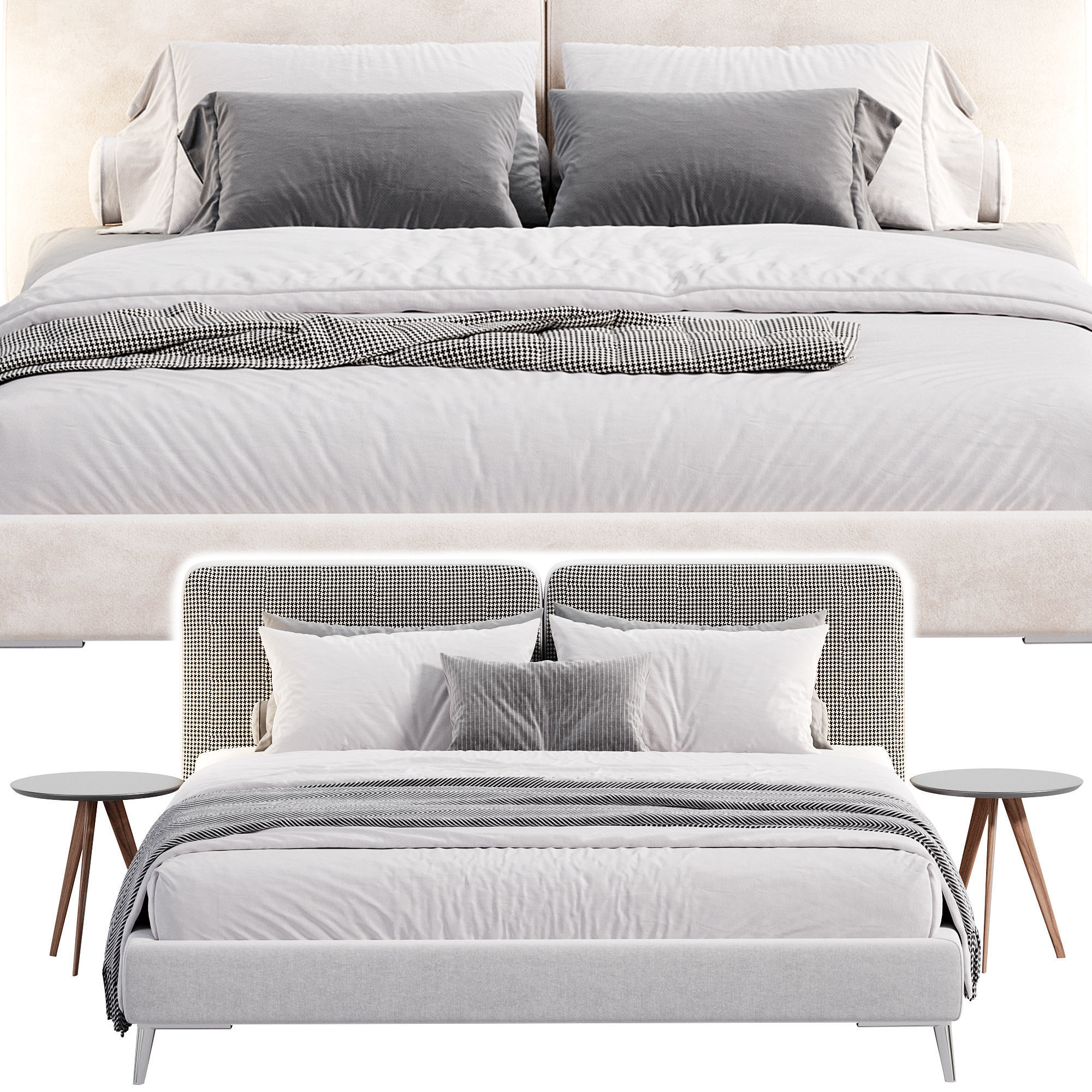 Crone bed by Como Casa 3D model_3