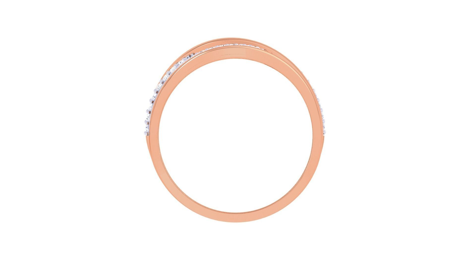 Wire High Jewelry Diamond Cocktail Ring 3dm stl obj 3D print model_11