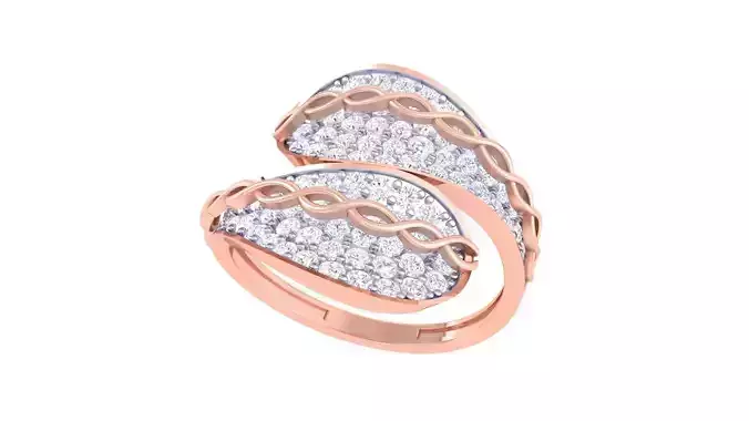 High Jewelry Diamond Cocktail Ring 3dm stl obj