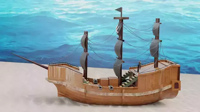 Ship and Bottle 3D model Ship and Bottle 3D model