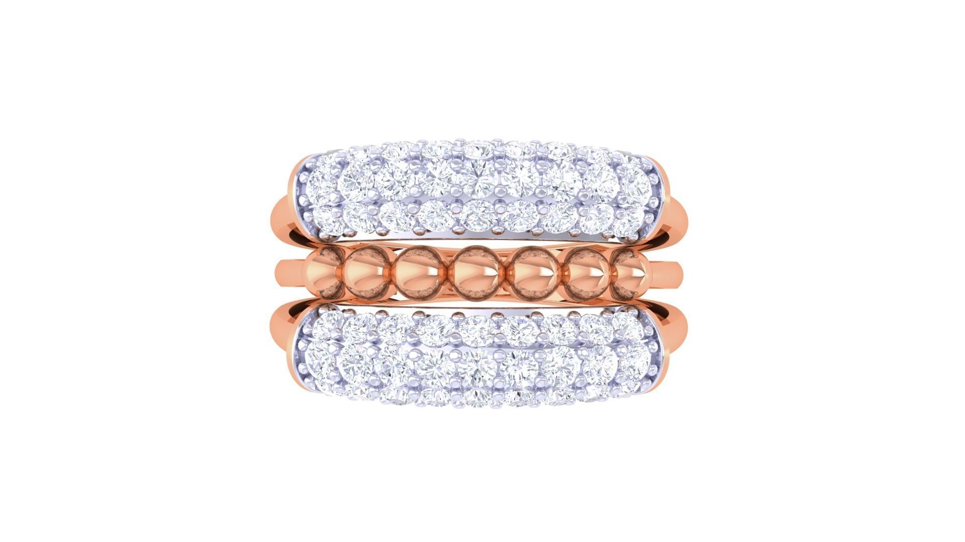 Balls Beads High Jewelry Diamond Cocktail Ring 3dm stl obj 3D print model_9