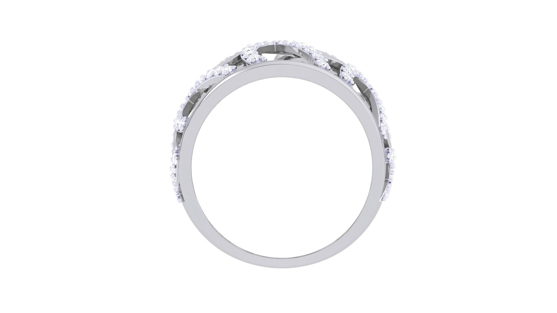 High Jewelry Diamond Cocktail Ring 3dm stl obj 3D print model_10