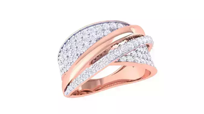 High Jewelry Diamond Cocktail Ring 3dm stl obj