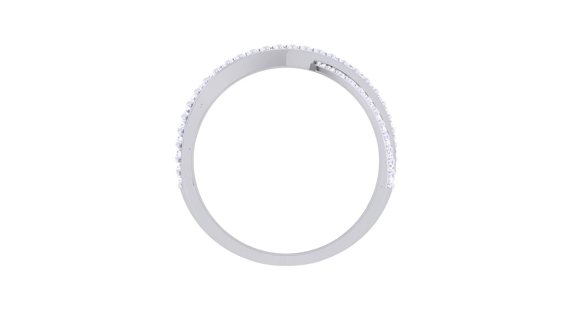 Wire High Jewelry Diamond Cocktail Ring 3dm stl obj 3D print model_11