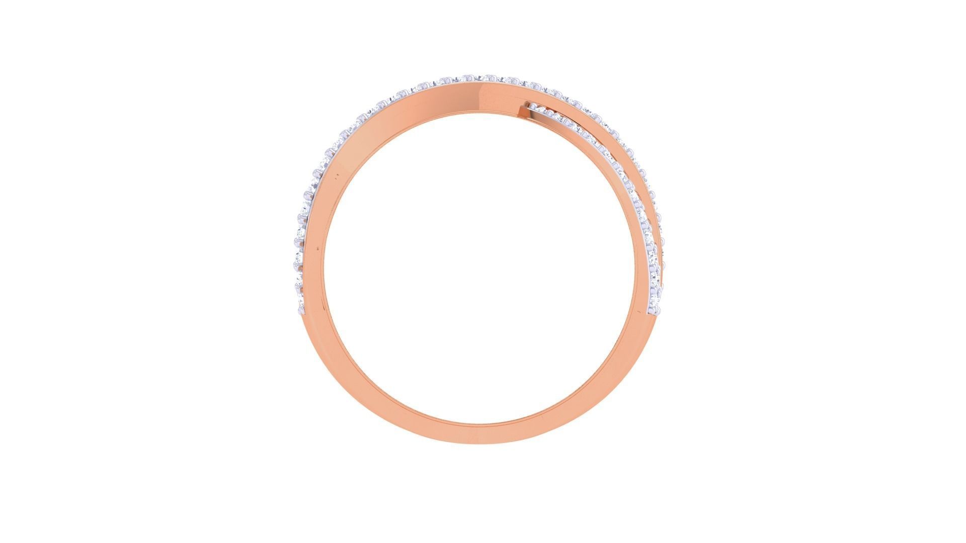 Wire High Jewelry Diamond Cocktail Ring 3dm stl obj 3D print model_12