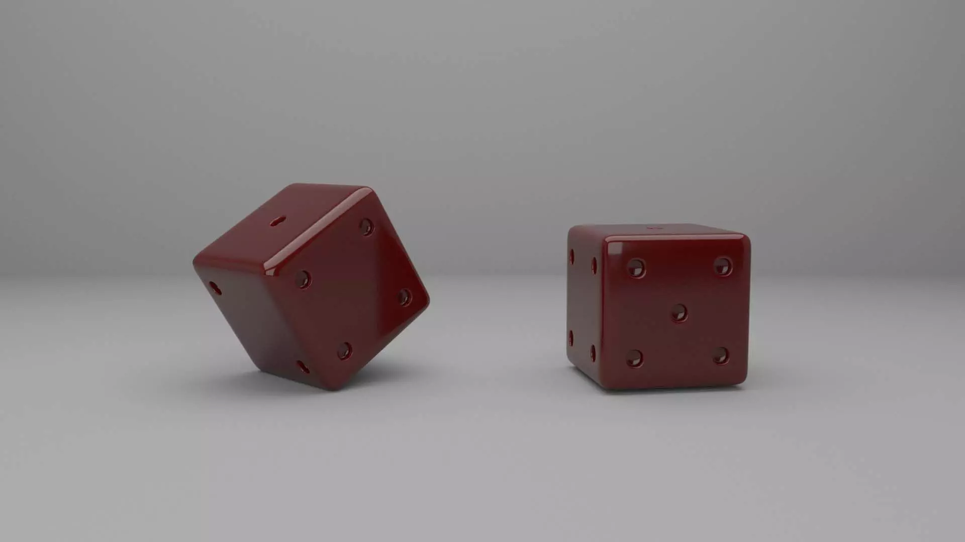 Red dice 3D model_0