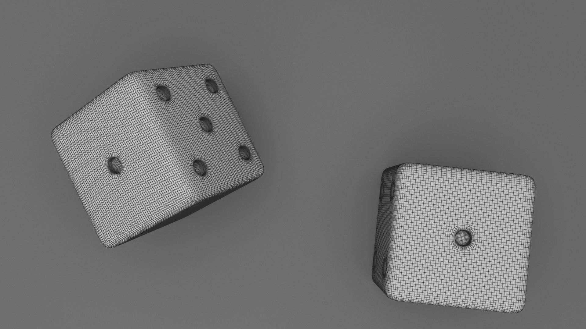 Red dice 3D model_8
