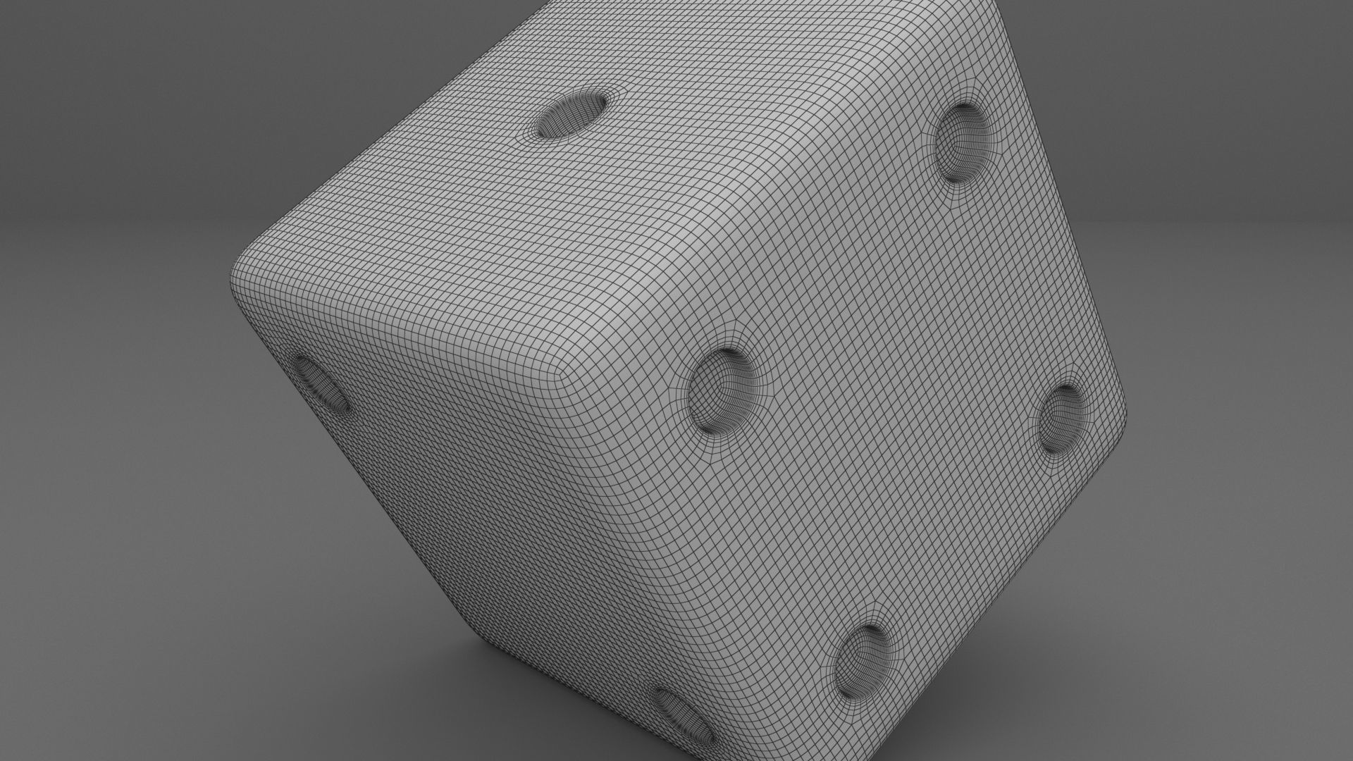 Red dice 3D model_9