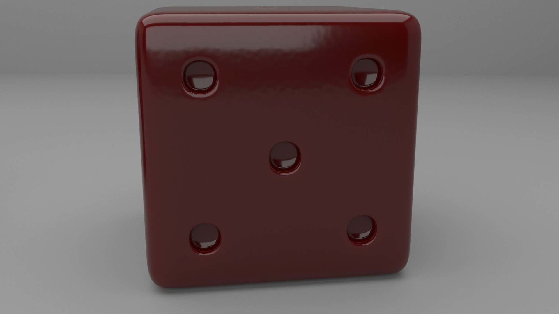 Red dice 3D model_5