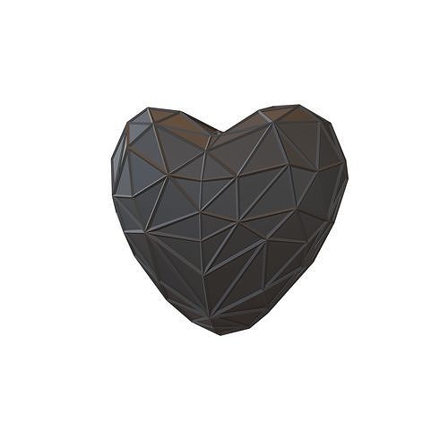 Stylish Heart V3 002 Low-poly 3D model