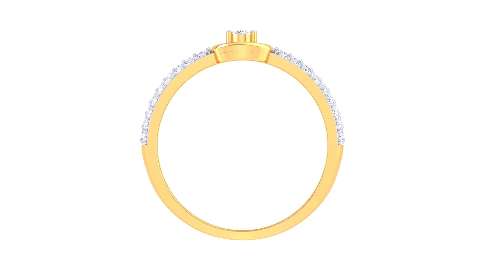 Wire High Jewelry Diamond Cocktail Ring 3dm stl obj 3D print model_11