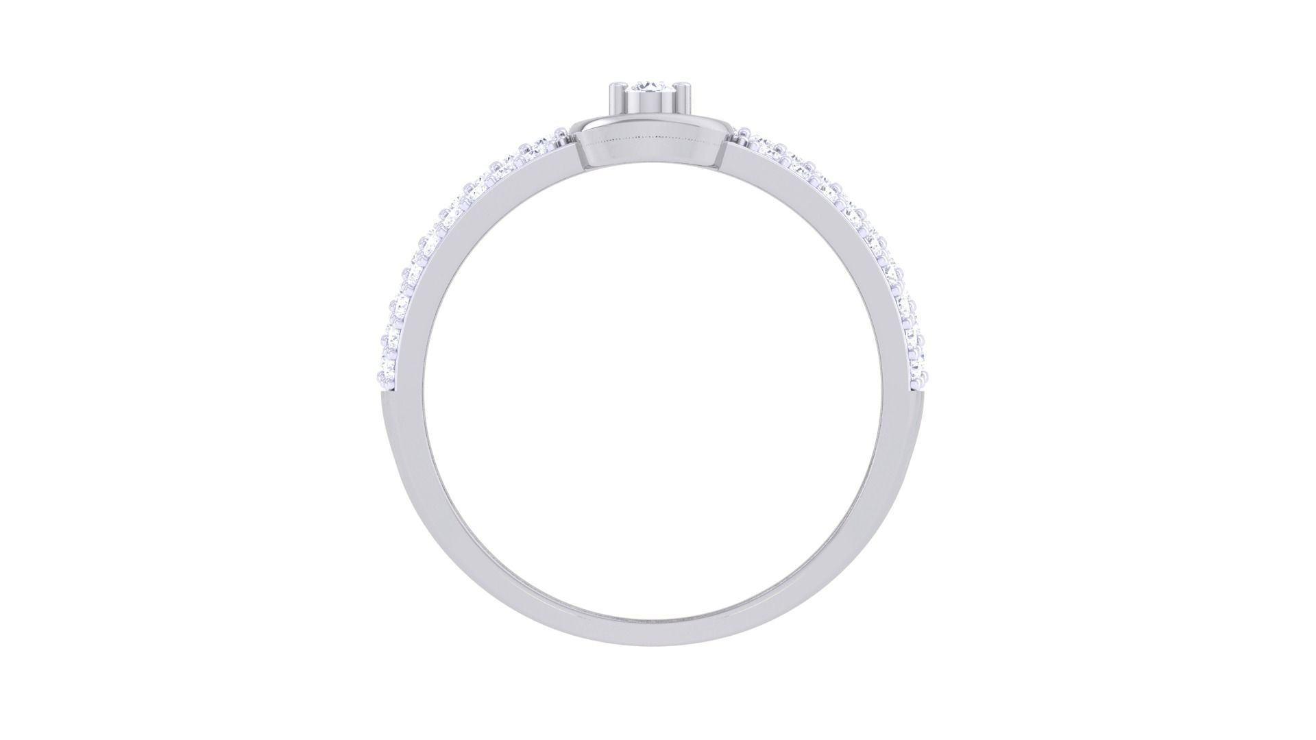 Wire High Jewelry Diamond Cocktail Ring 3dm stl obj 3D print model_12