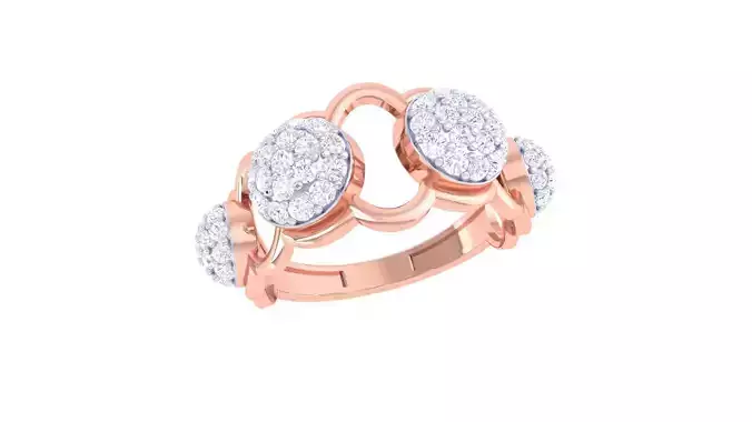 High Jewelry Diamond Cocktail Ring 3dm stl obj