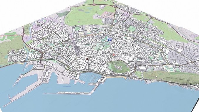 Cityscape Alicante Spain 3D model 7