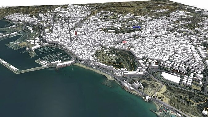 Cityscape Alicante Spain 3D model 5
