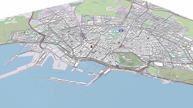 Cityscape Alicante Spain 3D model 4