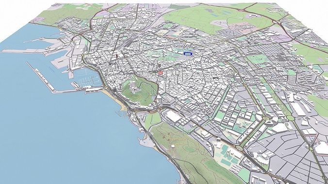 Cityscape Alicante Spain 3D model 6