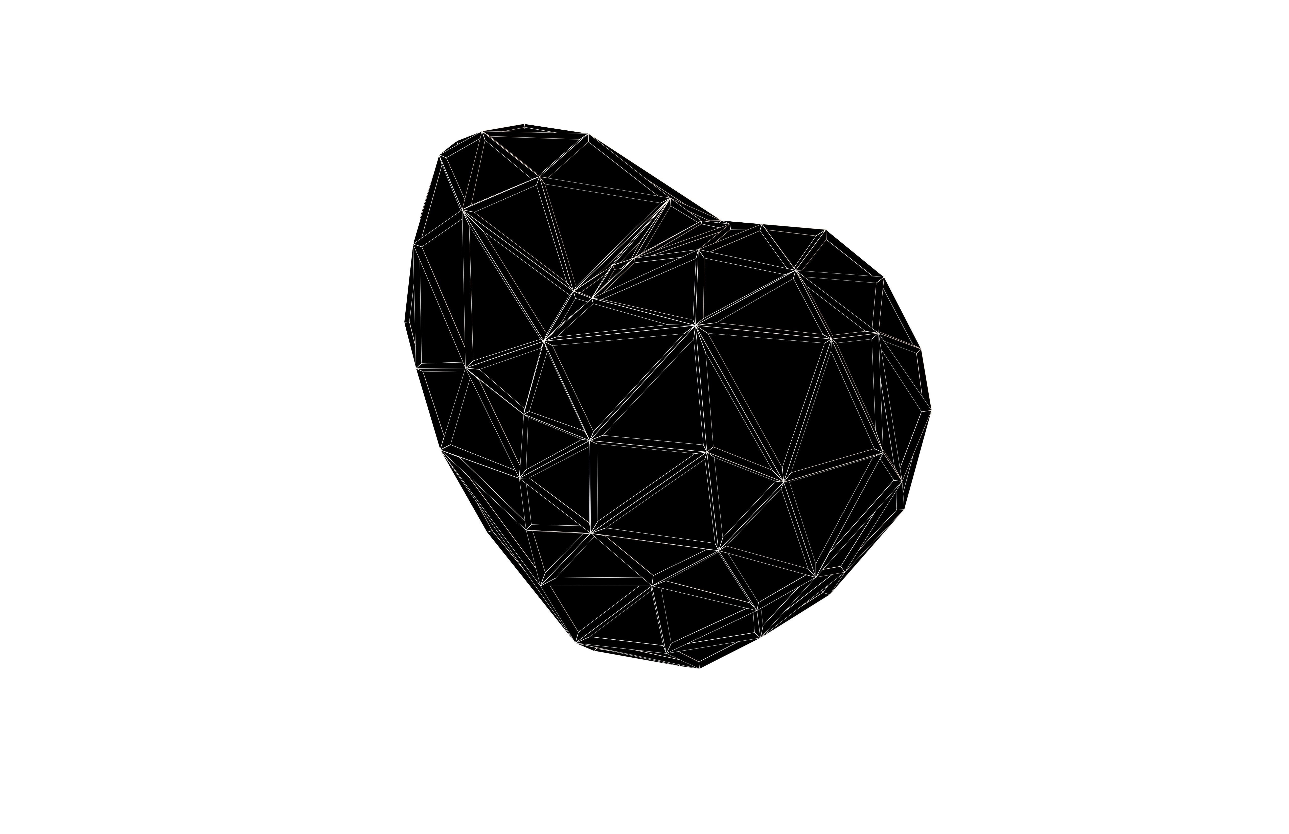 Stylish Heart V3 008 Low-poly 3D model_5