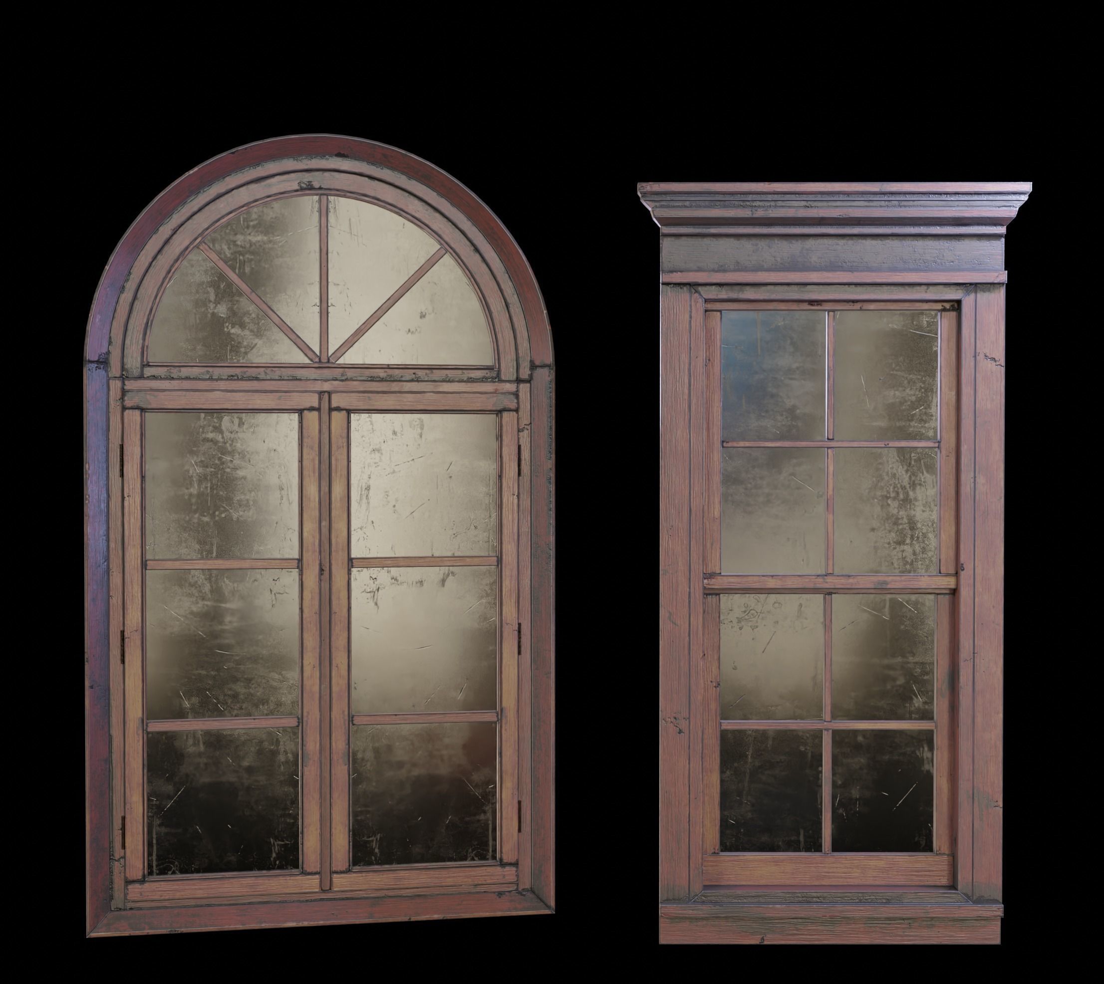 Old Windows pack  Low-poly 3D model_6