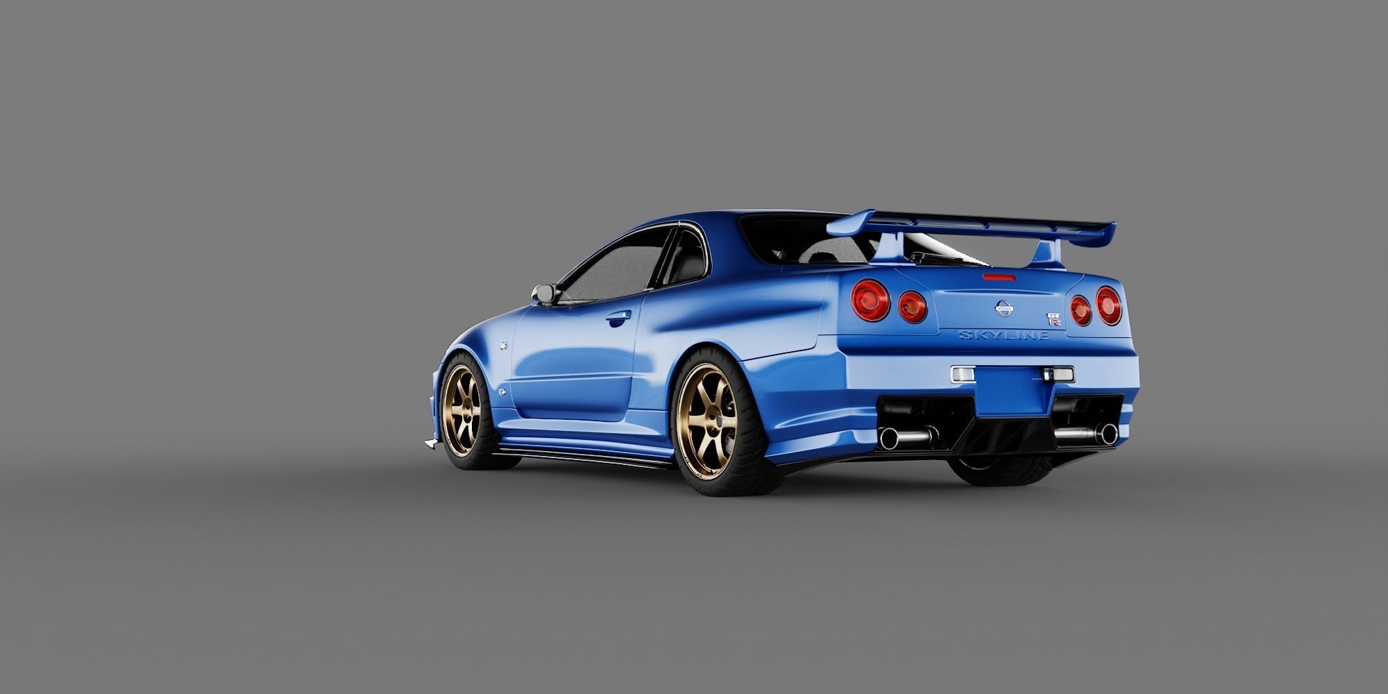 Nissan Skyline R34 GTR 3D model_3