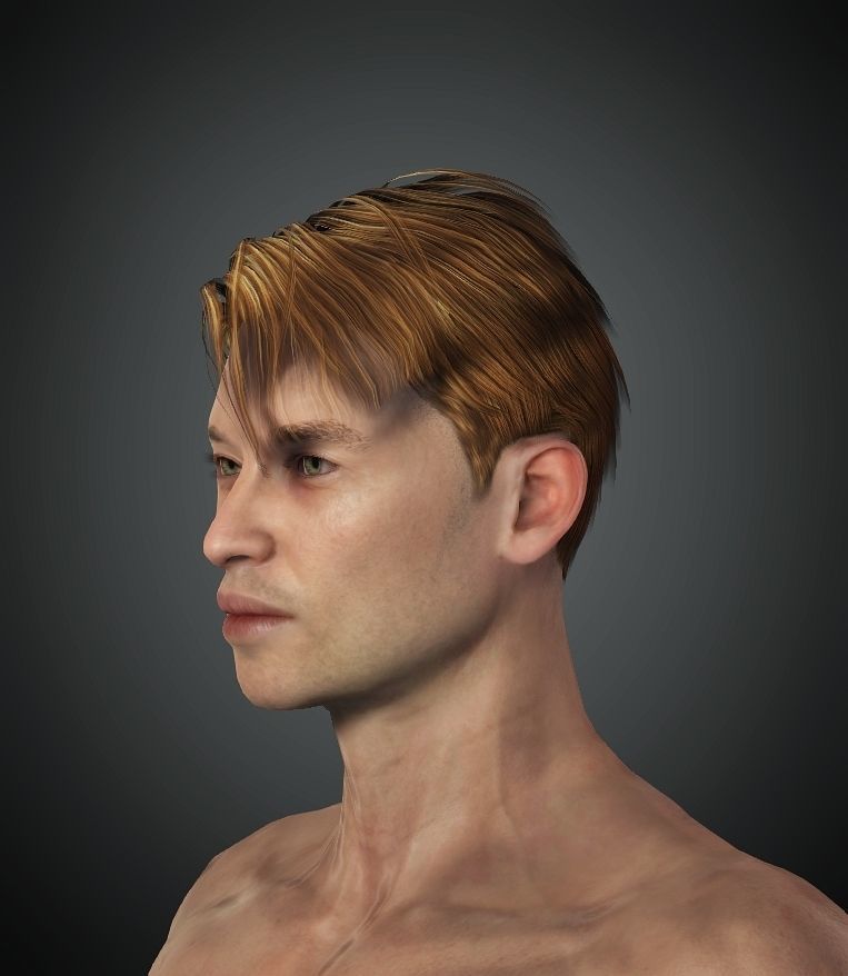 Realistic Young MAN-Male-Human Rigged Low-poly 3D model Low-poly 3D model_1