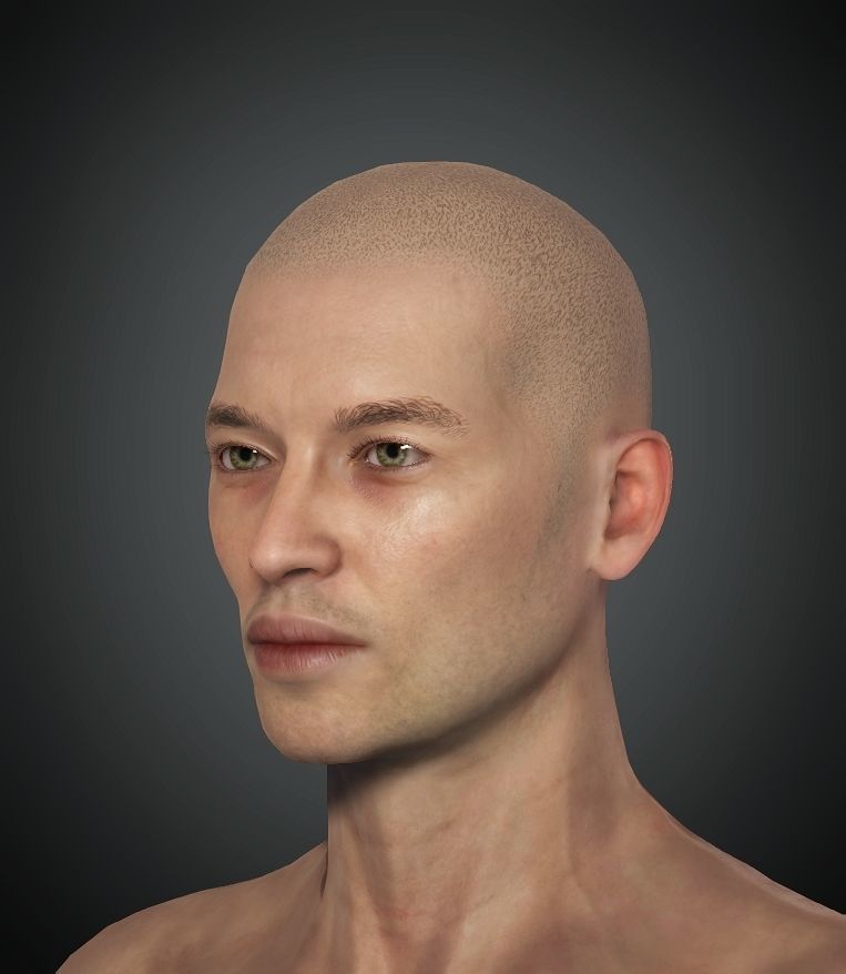 Realistic Young MAN-Male-Human Rigged Low-poly 3D model Low-poly 3D model_3