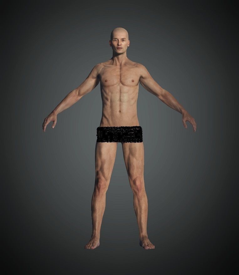 Realistic Young MAN-Male-Human Rigged Low-poly 3D model Low-poly 3D model_6
