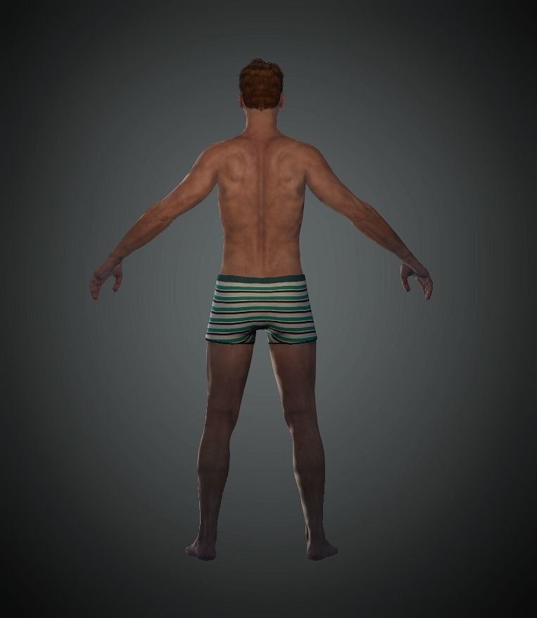 Realistic Young MAN-Male-Human Rigged Low-poly 3D model Low-poly 3D model_5