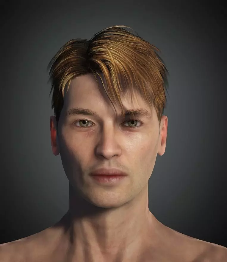 Realistic Young MAN-Male-Human Rigged Low-poly 3D model Low-poly 3D model_0