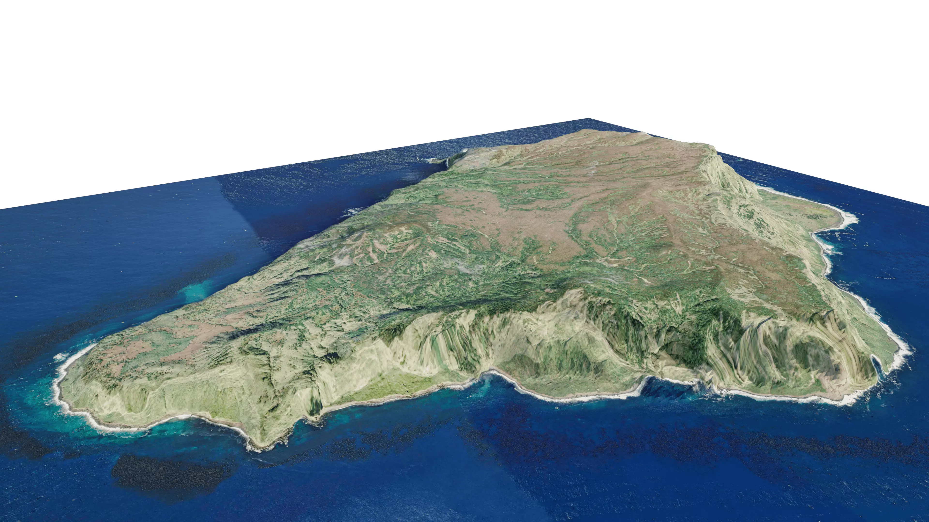 Inaccessible Island 3d Model Terrain Low-poly 3D model_0