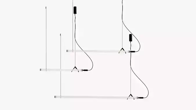 Sasaki Minimalist Linear suspension pendant light