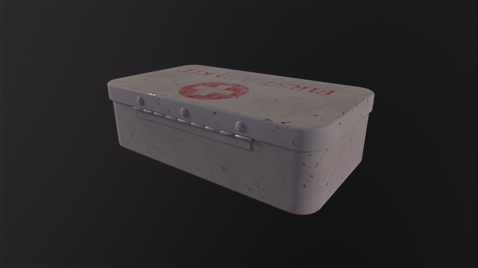 Vintage First Aid Kit 3D Model Low-poly 3D model_5
