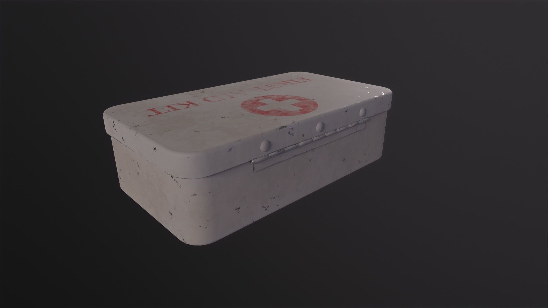 Vintage First Aid Kit 3D Model Low-poly 3D model_4