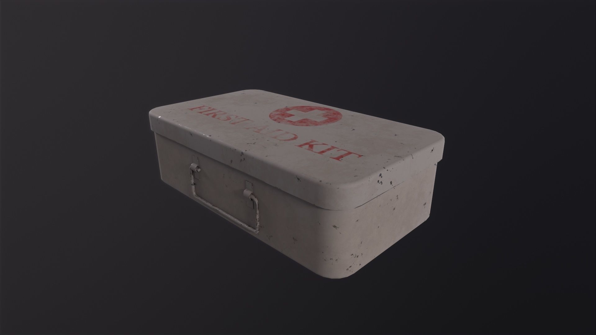 Vintage First Aid Kit 3D Model Low-poly 3D model_2