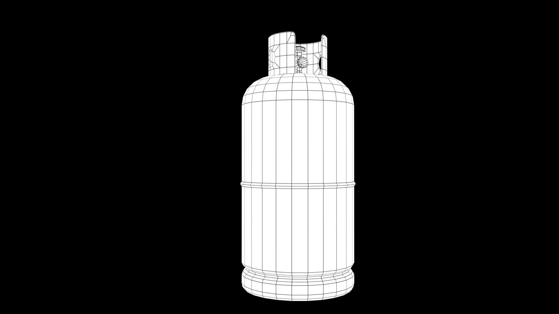 Cylinder Low-poly 3D model_7