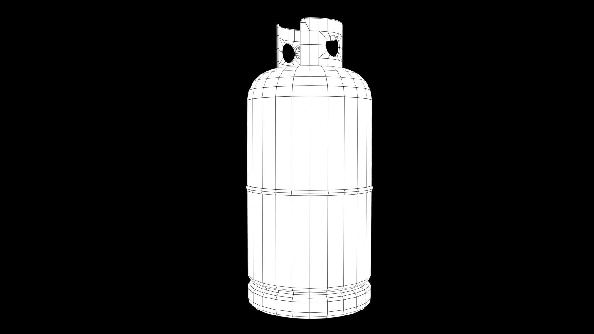 Cylinder Low-poly 3D model_6