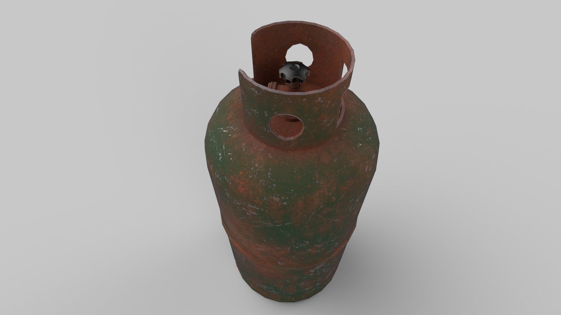 Cylinder Low-poly 3D model_3