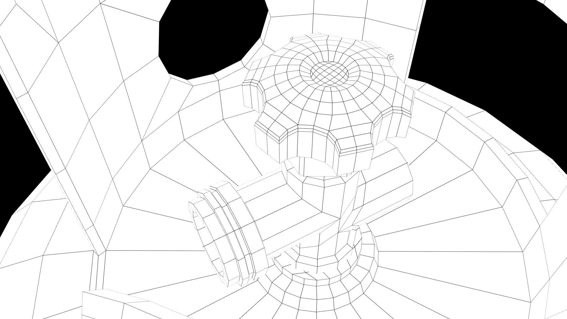 Cylinder Low-poly 3D model_10